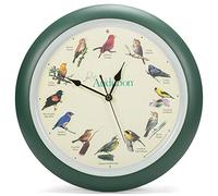 Mark Feldstein & Associates Audubon Singing Bird Wall Clock, 13 Inch | Officially Licensed for Authenticity. American Songbirds Call the Hour with Genuine Recordings, Matte Finish