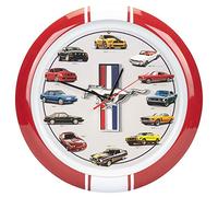 Mark Feldstein & Associates History of Mustang 33 cm Sound Wall Clock, Red