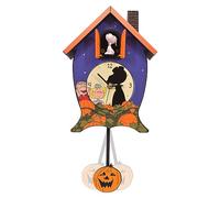 Mark Feldstein & Associates Peanuts Gang Snoopy Linus Lucy It's The Great Pumpkin Halloween Cuckoo Clock, 17 Inch, Plays Spooky Sounds