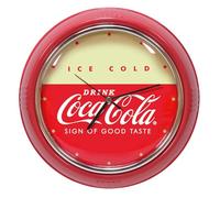 Mark Feldstein Coca-Cola Retro Diner Round Wall Clock, Red, 10 in