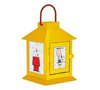 Mark Feldstein, Peanuts 75th Anniversary Happiness is Metal LED Coach Lantern, 6 Inch, Yellow