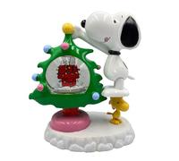 Mark Feldstein Peanuts Snoopy & Woodstock LED Glitter Globe, 10 in | Motion swirling glitter; built-in LED; 6-hr timer; licensed Peanuts art; requires 3 AA batteries; gift box included