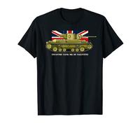 Mark III Valentine Tank British Flag WW2 Tanks Diagram T-Shirt