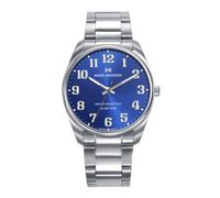 Mark Maddox HM1029-35 - Men's Analogue Watch Three Hands 41 mm, Steel Case and Bracelet, Blue Dial with Arabic Numerals, WR 50 m