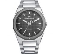 Mark Maddox HM1030-17 - Men's Watch Two-Tone Steel and Grey IP, Blue Dial, Waterproof 100 m, Quartz Analogue 3 Hands, Case 42 mm, Mineral Glass, Closure with Pushers