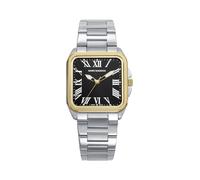 Mark Maddox MM0143-52 - Women's Analogue Three-Hand Watch, Two-Tone Steel Case and Gold IP, Black Dial with Roman Numerals, Steel Bracelet