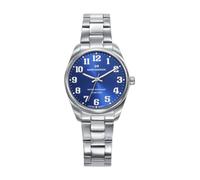 Mark Maddox MM1032-35 - Women's Analogue Watch Three Hands 32 mm, Steel Case and Bracelet, Blue Dial with Arabic Numerals, WR 50 m