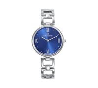 Mark Maddox MM1033-33 Women's Analogue Watch Two Hands 32 mm, Steel Case and Bracelet, Blue Dial with Roman Numerals, Jewellery Clasp, WR