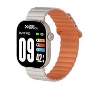 Mark Maddox Smart HS2007-10 - Unisex Smartwatch White and Orange, Rubber Strap, Silver Case, Calls from the Watch, GPS in App, Stress and Heart Rate Control, Smart Now Collection