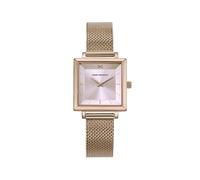 Mark Maddox Women's Watch MM1027-77 - Square Rose Gold Steel with Milanese Mesh and Pink Dial, pink, Bracelet