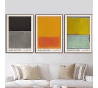 Mark Rothko Abstract Color Canvas Art Posters and Print Scandinavian Canvas Painting Wall Art Picture Home Decoration 50x70cm-3Pieces Frameless
