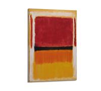 Mark Rothko Abstract Printed Posters Violet, Black, Orange, Yellow on White And Red Wall Art Scroll Canvas Painting Picture Living Room Decor Home 16x24inch(40x60cm)