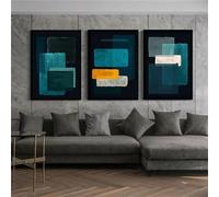 Mark Rothko Blue and Black Art Replica Photo High Level Minimalism Canvas Poster Prints Painting Room Home Decoration 60x85cm-3Pcs Frameless