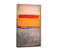 Mark Rothko Canvas Wall Art Framed Painting: NO. 5. Famous Wall Art Picture. Reproduction Print on Canvas. Large Decor Poster for Living Room 75x140cm(29.5x55.1inch) Wrapped Canvas