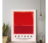 Mark Rothko Exhibition Poster for The Guggenheim Museum New York 1970 Museum Print Abstract Canvas Painting Home Decor 60x80cm Frameless