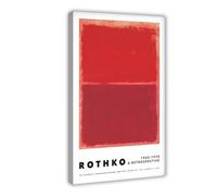 Mark Rothko Red Exhibition Decor Print Picture Paintings for Living Room Bedroom Decoration 16x24inch(40x60cm)