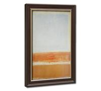 Mark Rothko (Untitled (White, Orange, Tan on Pink) (2)) Poster Gold Trim Brown Frame Wall Art Office Interior Decor20 L X 30" W