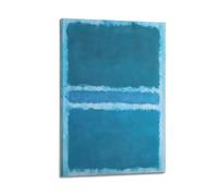 Mark Rothko Works (Blue Divided by Blue) Timeless Art Painting Reproduction Printed Hanging Canvas Poster 24x36inch
