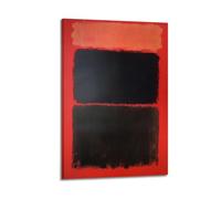 Mark Rothko Works (Light Red Over Black) Antique Style Art Print Hanging Paintings Printed Canvas Wall Art Poster 12x18inch(30x45cm)