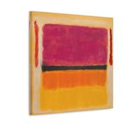 Mark Rothko Works《Untitled (Violet, Black, Orange, Yellow on White And Red)》Printing Posters Hanging Canvas Wall Art Pictures Artistic Print Decor for Home & Room 24x24inch(60x60cm)