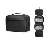 MARK RYDEN Large Water-Resistant Toiletry Bag for Men | Family-Sized Travel Organizer (10.6" L x 6.7" W) | Shaving Kit & Makeup Bag with Waterproof Pockets, Dual Zippers & Anti-Spill Design, Black