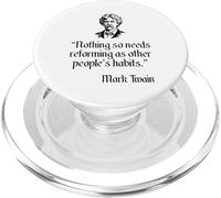 Mark Twain Shirt Mark Twain's Other People's Habits Quote PopSockets PopGrip for MagSafe