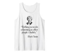 Mark Twain Shirt Mark Twain's Other People's Habits Quote Tank Top