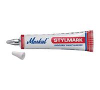 Markal, 96652, Stylmark - Indelible Paint Marker - 3 mm Steel Ball - White
