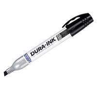 Markal Dura Ink 25 Medium Chisel Tip Permanet Marker Pen Black Pack of 2