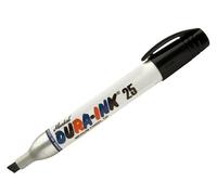 Markal Dura Ink 25 Medium Chisel Tip Permanet Marker Pen Black Pack of 2