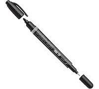 Markal DURA-INK Dual Tip Permanent Marker Pen - 1 Pen - Black