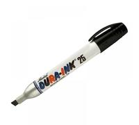 Markal Dura Ink 25 Medium Chisel Tip Permanet Marker Pen Black Pack of 2