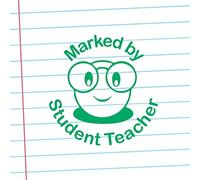 Marked by Student Teacher School Stamp - Green Ink. 22mm Quality Xclamations, Refillable*