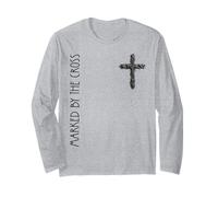 Marked by The Cross Lent Catholic Ash Religious Bible Quote Long Sleeve T-Shirt