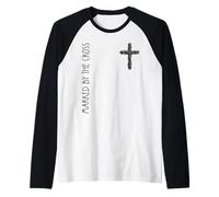 Marked by The Cross Lent Catholic Ash Religious Bible Quote Raglan Baseball Tee