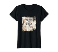 Marked Up & Filled Up Bible Journaling Christian Design Value Graphic T-Shirt, Women, Black, S