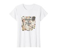 Marked Up & Filled Up Bible Journaling Christian Design Value Graphic T-Shirt, Women, White, XS