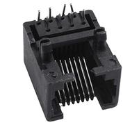 MARKELL 20pcs RJ45 8P8C Network PCB Socket Jack for Computer Internet Black