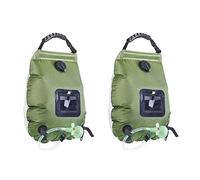 MARKELL 2X 20L Outdoor Camping Shower Bag Camping Mountaineering Bag Solar Portable Outdoor Bath Storage Bag Non-toxic Environmental Protection PVC Bag