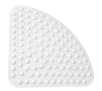 MARKELL Corner Sector Quadrant Anti-Bacterial Rubber Bath Mat for Non-Slip Bath Mat 54 x 54 cm, White