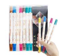 Marker, Body Pen, 12 Colors Bright Ink Quick Dry Nons-Toxics, Washable Drawing Tool Flexible Tip Lightweight Portable Case Ergonomic Grip, Skin Paint for Kids and Adults