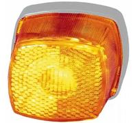 HELLA 2PS 003 057-051 Side Marker Light - Halogen - 12/24V - Screw Connection/mounting - Lens Colour: Yellow - left/right - Quantity: 1