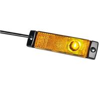 HELLA 2PS 008 645-891 Side Marker Light - LED - 24V - Screw Connection/mounting - Lens Colour: Yellow - LED colour: Yellow - Cable: 500mm - Plug: AMP - 2-pin connector - right/left - Quantity: 1