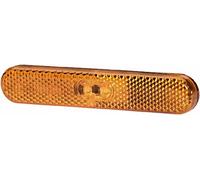Hella Side Marker Light 2PS 009 226-021 - LED 12V Yellow Lens, Glued Mount, AMP 2-pin, 250mm, Left