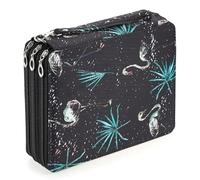Marker Organiser 120 Roll Pencil Bag Colored Handbag Pencil Case Canvas Pen Large Bag with 3 Zipper for Students Portable Stationery Supplies for Home Classroom(Feature1)