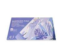 Marker Pad Sketchbook Art Paper 30 Sheets 80gsm Textured Absorbent Painting Drawing Supplies for Artists Beginners Kids (A3)