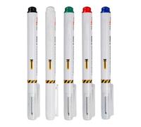 Marker Pen for Deep Holes - Fine Tip Paint Pen - 20 mm - Quick Drying Ink, 5 Multi-Color Waterproof Hole Markers - Multipurpose - For Construction, Carpentry, Metal, Steel, Tiles