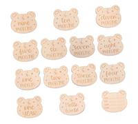 Marker Prop Cards Growth Newborn Photo 14pcs Wooden Baby Set | Smooth Surface Home or Party Use No Rough Edges for New Parents and Boys , Versatile for Occasions