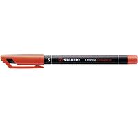 Overhead Pen - STABILO OHPen universal - Permanent Superfine - Pack of 10 - red