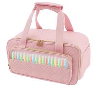 Marker Storage Bag with Handle and Shoulder Strap, Pen Storage Organiser Pencil Cases with Aluminum Foil Liner and Detachable Divider for Various Markers or Other Art Craft Supply